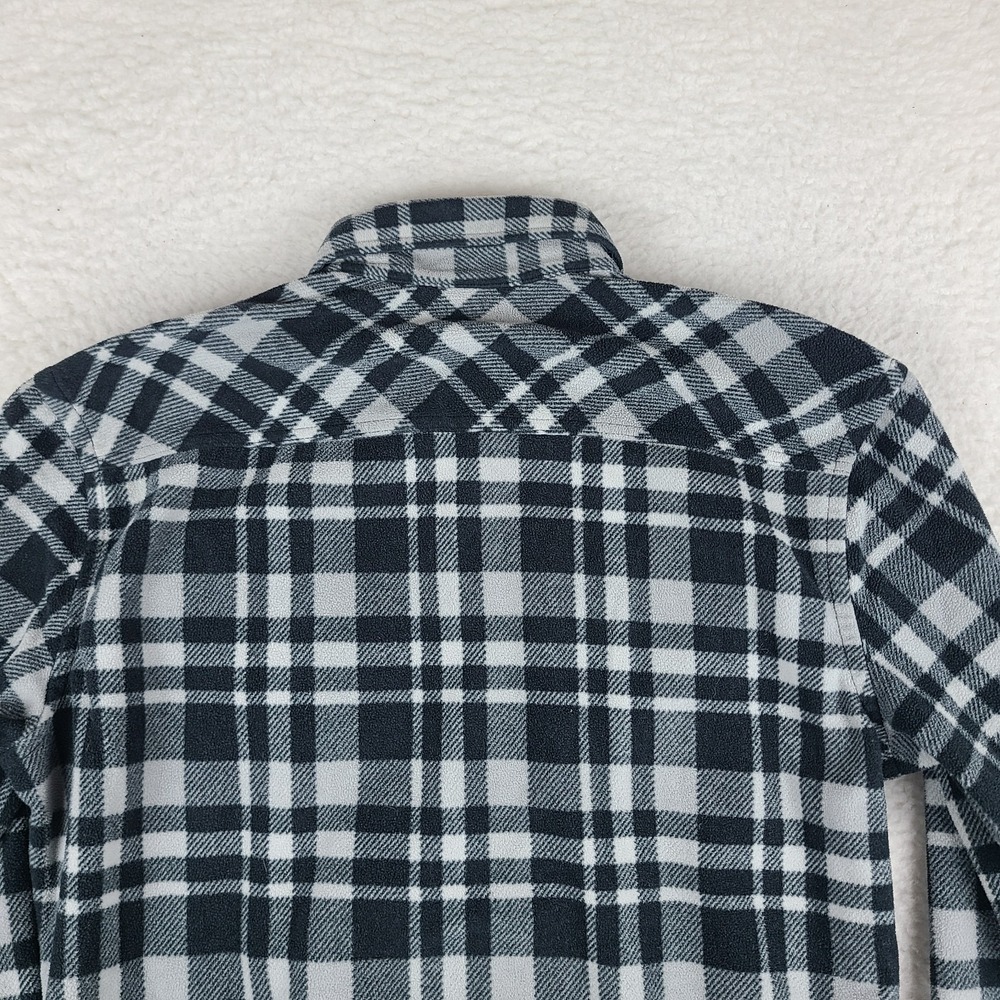 Eddie Bauer Flannel Shirt Mens Small Gray White Plaid Blanket Soft Button Down‎ - Picture 8 of 11